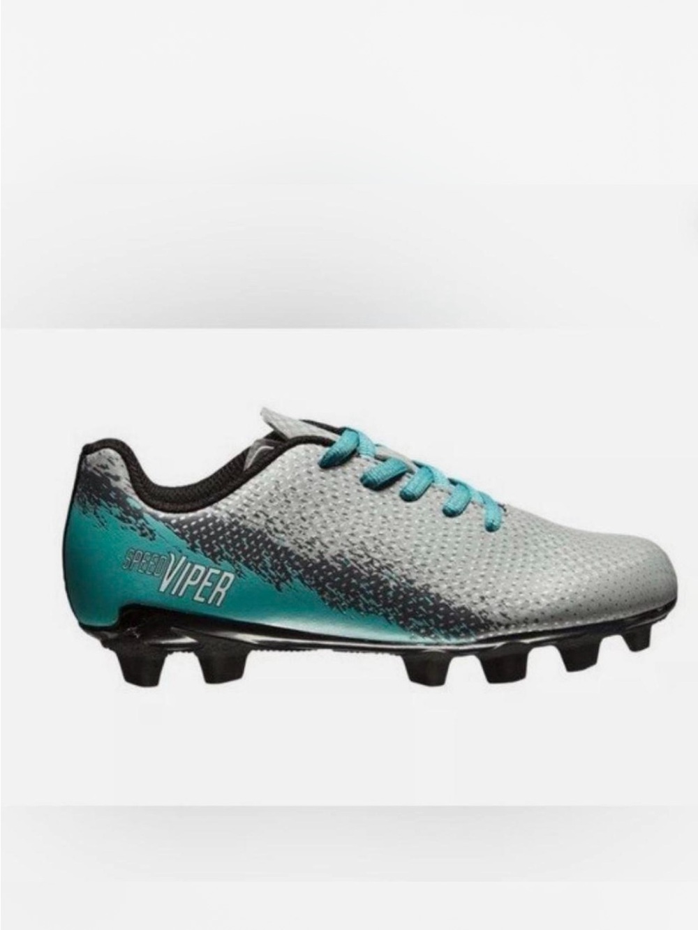 DSG Speed Viper Kids Soccer Cleats Teal and Silver Size 12 Very good condition